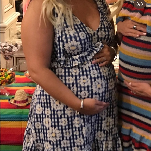 ASOS Sunflower & Ruffle Maternity Dress size 8 - Picture 3 of 3